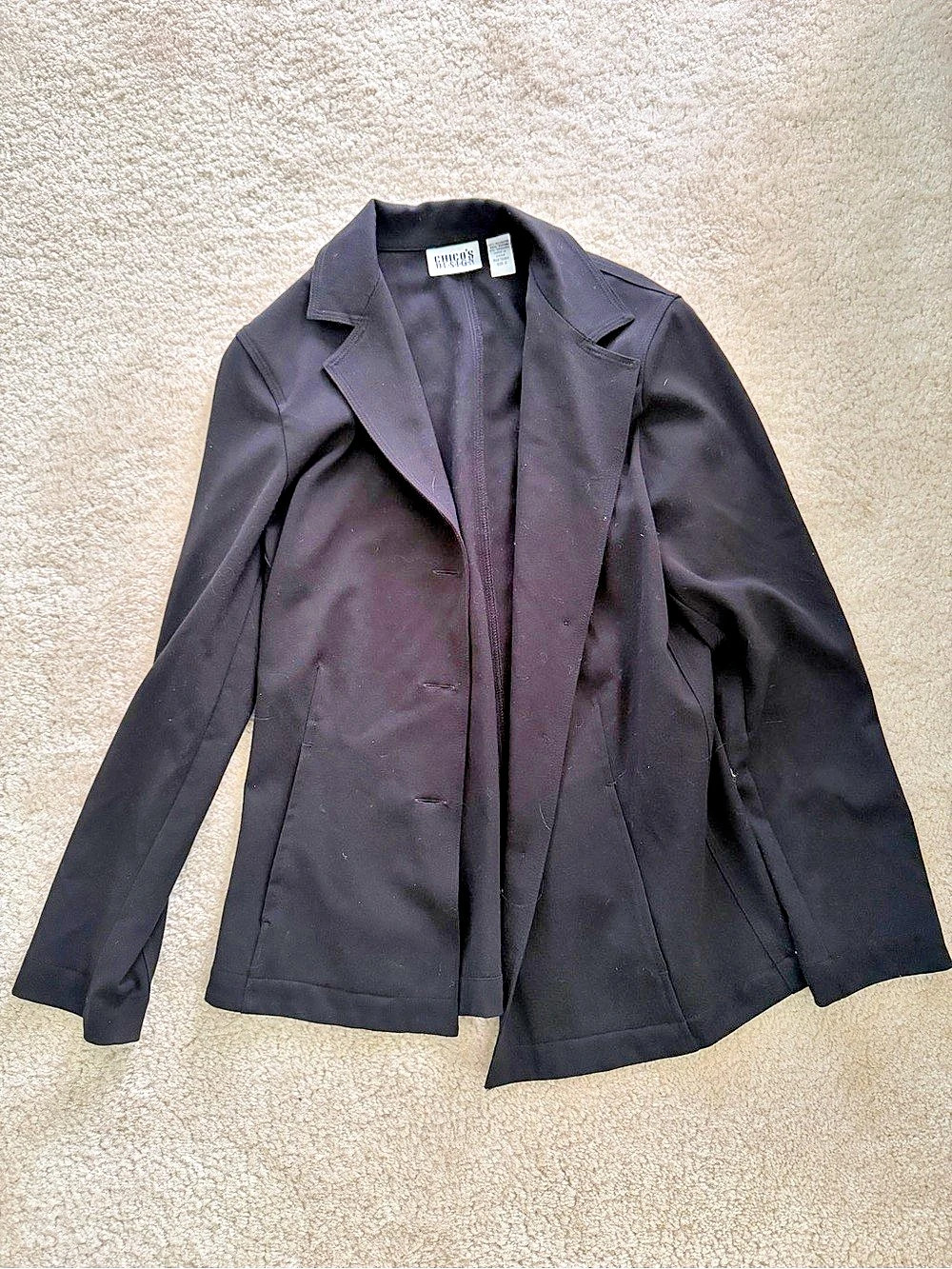 Vintage Chico's Design Black Blazer Size 0